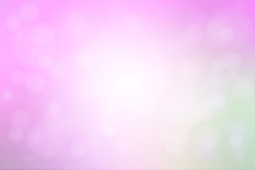 Purple green pink abstract with bokeh lights blurred background