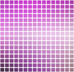 Purple green pink rounded mosaic background over white square