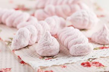 Homemade pink marshmallow