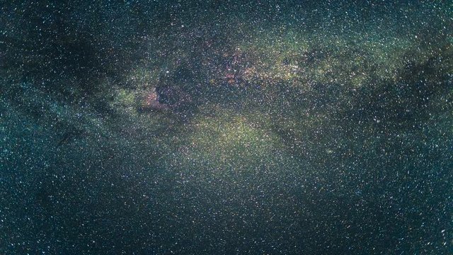 The picturesque view in the sky against the meteor shower. no clouds, time lapse