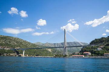 The Franjo Tudman cable-stayed bridge, Dubrovnik, Croatia.