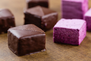 currant souffle candy in chocolate