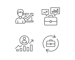 Portfolio case, Business results and HR icons.