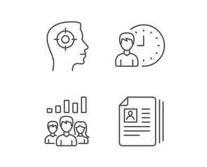 Head hunting, Networking and Teamwork icons.