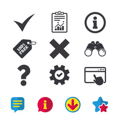 Information icons. Question FAQ symbol.