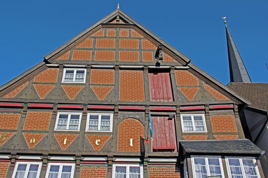 Ziegelhaus und Fachwerk in Dannenberg in Niedersachsen