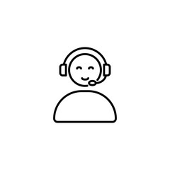 call center operator icon, online support