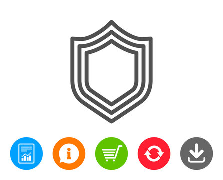 Shield line icon. Protection or Security sign.