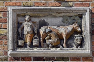 Fototapeta na wymiar Belgium, Bruges, relief