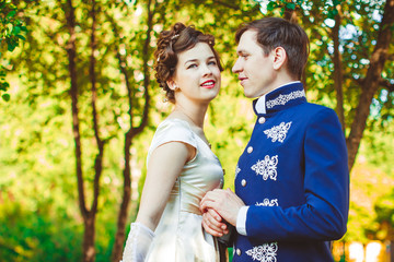 Couple in beautiful suits
