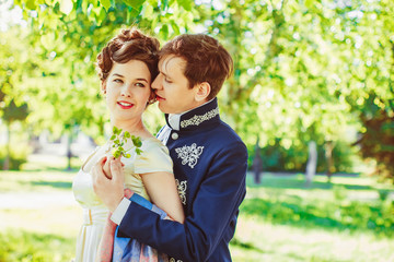 Couple in beautiful suits
