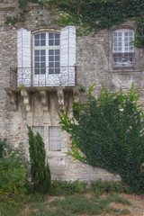 Le case di Arles con vegetazione