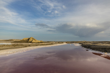 Red Salt lake - Camarque, France