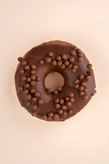 One donut with flakes isolated