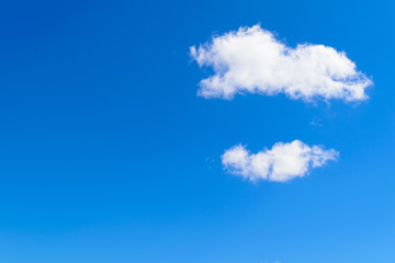 Background of blue sky and white clouds.