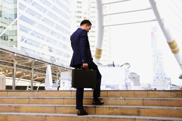 Step of people development, climbing upstairs