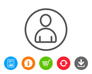 User line icon. Profile Avatar sign.