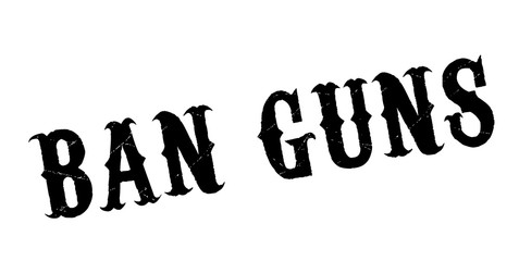 Ban Guns rubber stamp. Grunge design with dust scratches. Effects can be easily removed for a clean, crisp look. Color is easily changed.