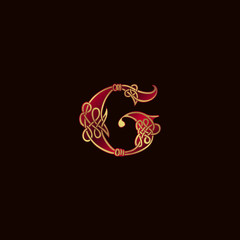 luxury letter G Decoration Logo design concept template