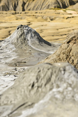 Mud volcanoes also known as mud domes in summer season