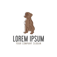 standing Bulldog Logo. design concept template