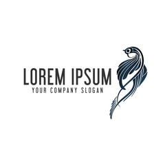 luxury bird logo design concept template