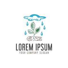 ecology logo concept. plant growth design concept template