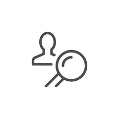 Recruiting line icon