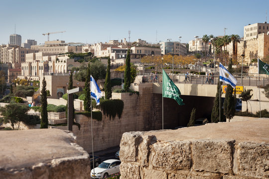 Jerusalem at the Old City wall.