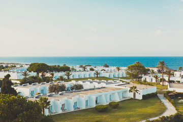 Fototapeta na wymiar Luxurious holiday beach villas for rent