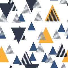 Abstract Geometric Pattern with the triangles. Scandinavian flat style