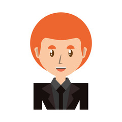 Businessman profile cartoon