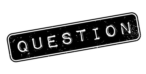 Question rubber stamp. Grunge design with dust scratches. Effects can be easily removed for a clean, crisp look. Color is easily changed.