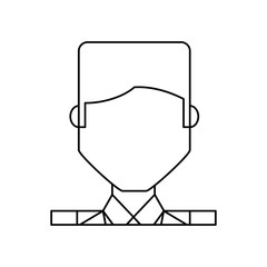 Businessman profile cartoon