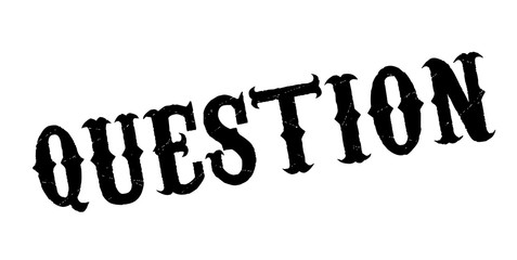 Question rubber stamp. Grunge design with dust scratches. Effects can be easily removed for a clean, crisp look. Color is easily changed.