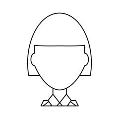 Business woman profile cartoon