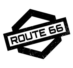 Obraz premium Route 66 rubber stamp. Grunge design with dust scratches. Effects can be easily removed for a clean, crisp look. Color is easily changed.