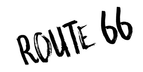 Route 66 rubber stamp. Grunge design with dust scratches. Effects can be easily removed for a clean, crisp look. Color is easily changed.