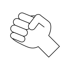 Hand clenched symbol