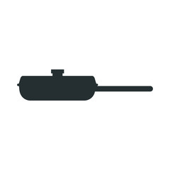 Fototapeta premium frying pan for cooking handle round object vector illustration