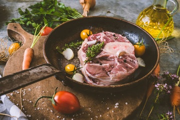 Raw osso buco