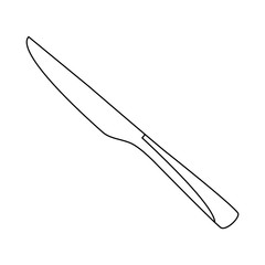 knife cutlery eating utensil kitchen icon vector illustration