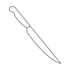 knife tool cooking kitchen icon vector illustration