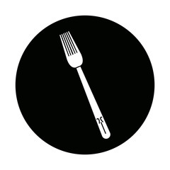 fork cutlery eating utensil kitchen icon vector illustration