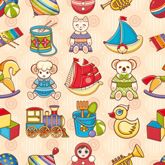 Child toy seamless pattern. Design element