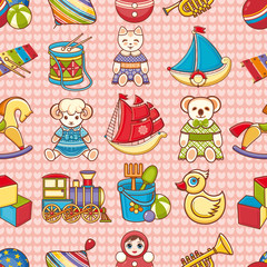 Child toy seamless pattern. Design element