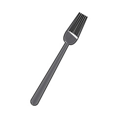 fork cutlery eating utensil kitchen icon vector illustration