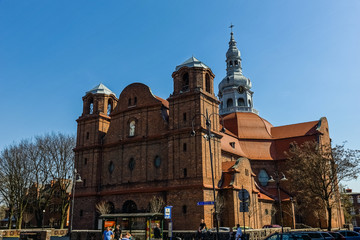 Church in Historical district Nikiszowiec in Katowice, Silesian, Poland