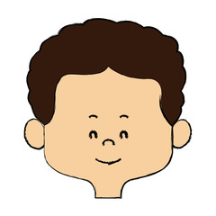 cartoon man face avatar character male cute vector illustration