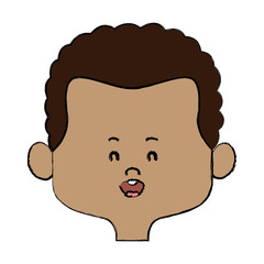 cartoon man face avatar character male cute vector illustration